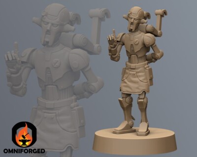 Star Wars Legion Huyang Architect Droid Miniature 3D Printed Resin Mini Proxy