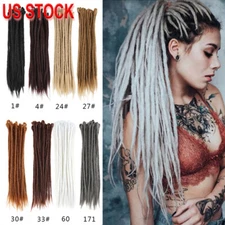 100% Handmade Dreadlock Extensions Single Ended Dreads Locks Loop Crochet Braids
