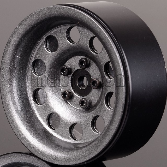 GREY 4PCS Metal 2.2" Beadlock Wheels RIMS 2024 For RC 1/10 Crawler