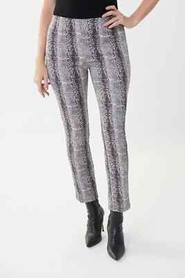 Joseph Ribkoff Beige/Black Snake Print Pants Style 223172 Size: 8