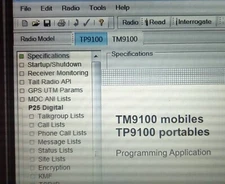 Programming Service: Tait TP9100 Radio P25 analog conventional, two way, Ham