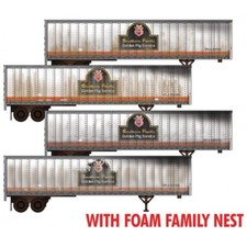 MTL MICRO-TRAINS N 993 02 224 S.P. PIGGYBACK 40 TRAILERS WEATHERED 4 PK IN FOAM