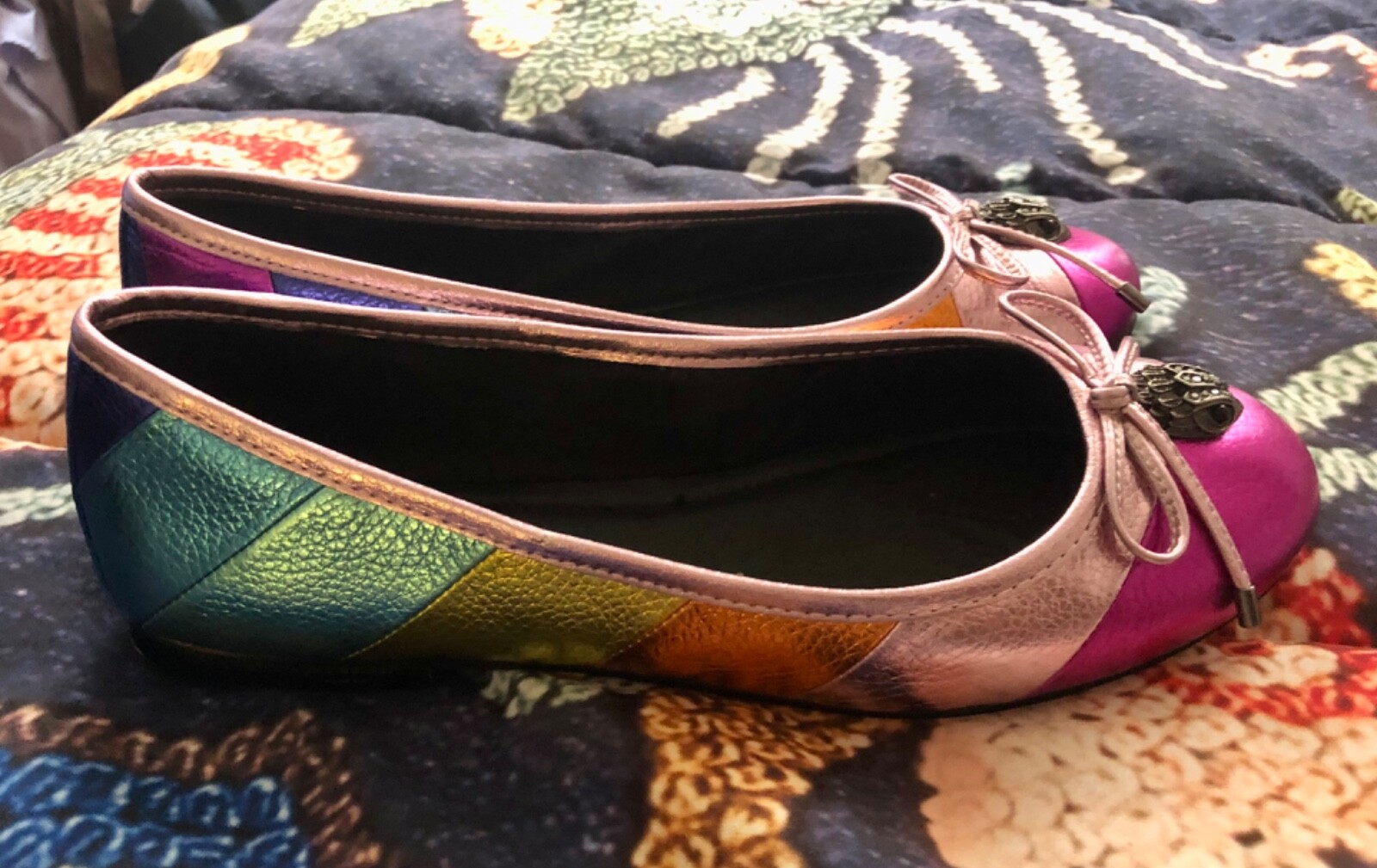 Kurt Geiger Shoes Rainbow ballet Flats metallic size … Gem
