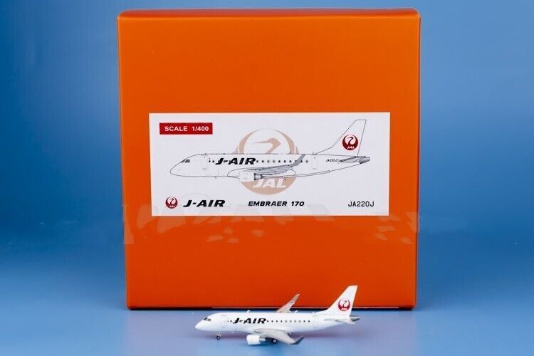 1:400 JC Wings J-AIR E-170-100STD Passenger Airplane Diecast 1:400 JC Wings J-AIR E-170-100STD Passenger Airplane Diecast