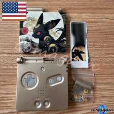 Housing Shell Case Replacement For Nintendo GBA Game Boy Advance SP Gold Umbreon