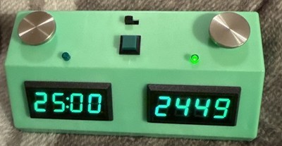Zmart Fun ZMF-II Green Digital Game Chess Clock Black / Green LED - Working