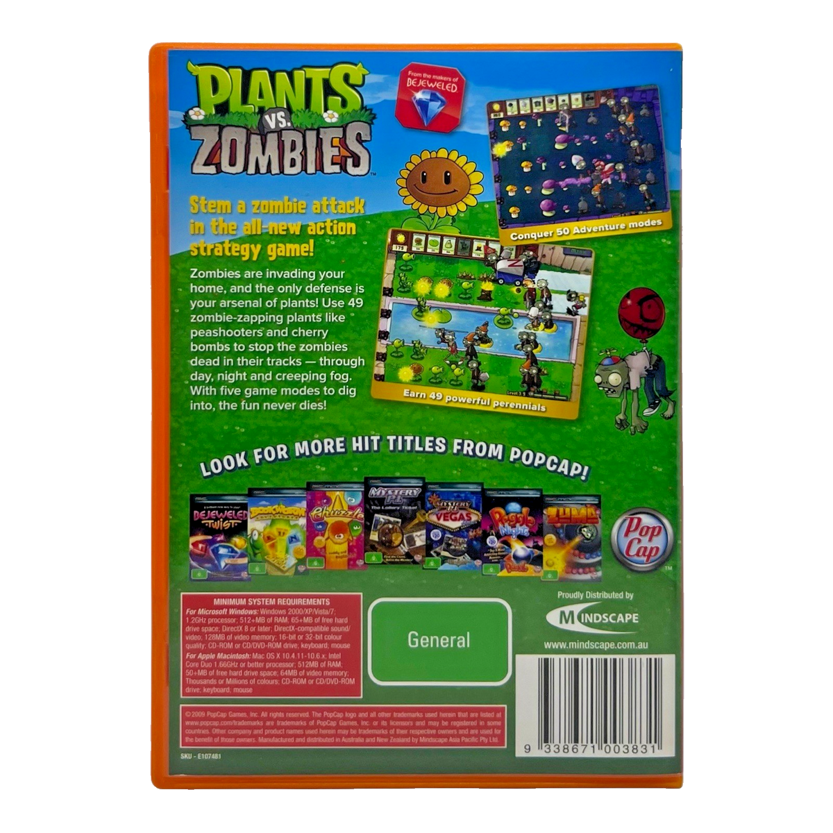 Plants vs. Zombies [Original] for Macintosh & Windows PC (CD-ROM