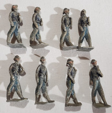 Very Old Civil War Union Infantry Figures 8 Painted Lead Toy Soldiers 1860s