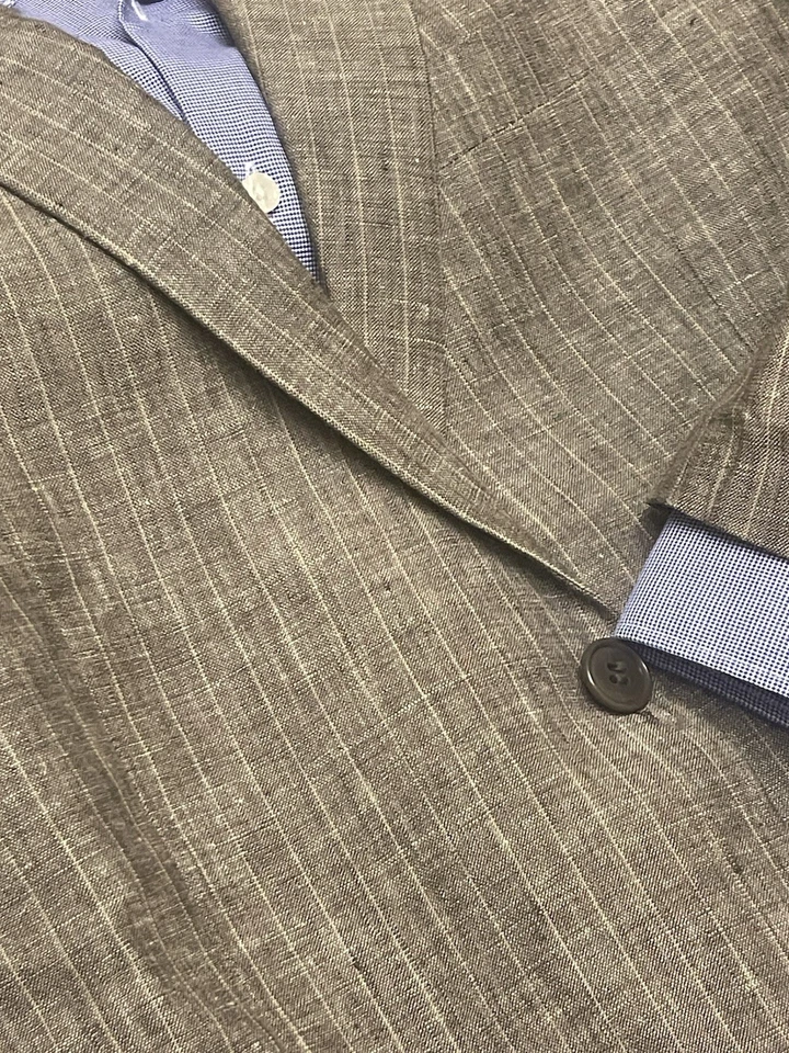 FELLINI Menswear 2Buttons Notched Linen Blazer Mens UK40R- EUR/50/U.S/40R” - Image 3 of 4