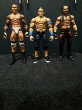 John Cena, Randy Orton, Seth Rollins Elite Mattel Action Figure Bundle WWE