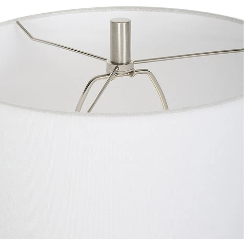 Uttermost 30040 Fountain Table Lamp Granulated White Marble and Crystal - Picture 5 of 6