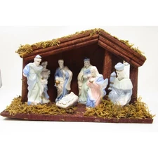 International Bazar Pastel Nativity Set with Manger