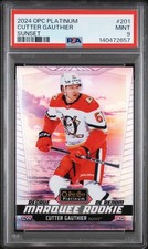 2024 UPPER DECK O-PEE-CHEE PLATINUM SUNSET #201 CUTTER GAUTHIER ROOKIE RC PSA 9