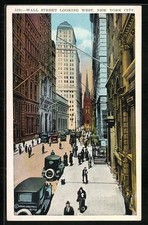 New York, NY, Wall Street Looking West, Ansichtskarte 
