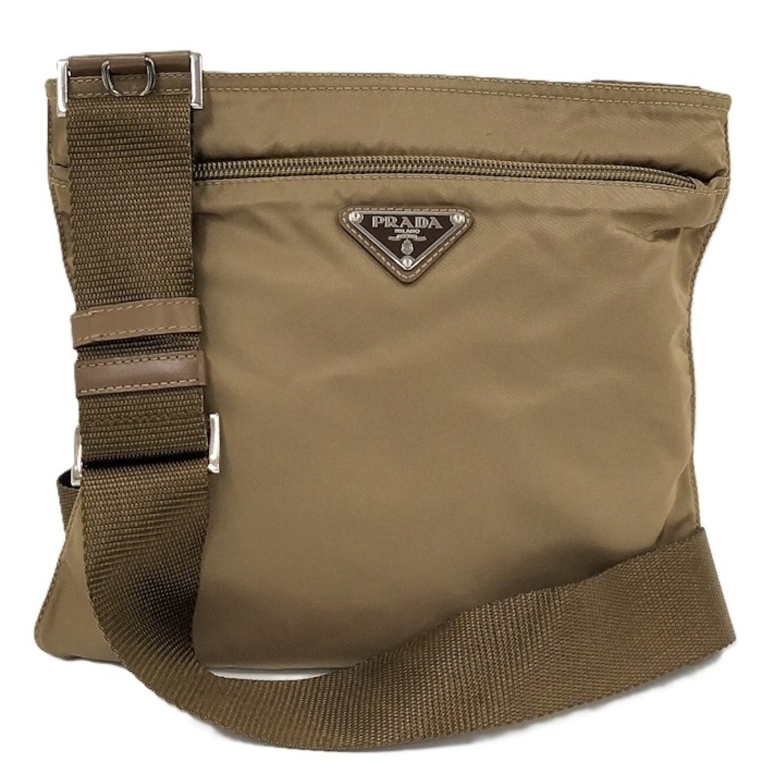 Prada Nylon Shoulder Bag in Beige BT0420