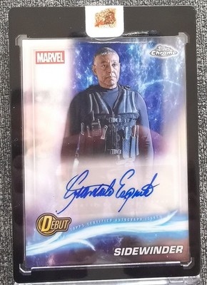 Marvel Topps Chrome Card Signature Giancarlo Esposito as Sidewinder AA-GE Debut