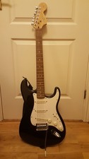Fender Squier Strat Affinity Series Black E-Gitarre eine Saite fehlt