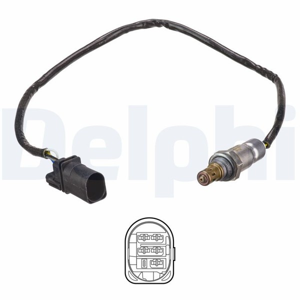 Lambdasonde FÜR VW Polo V (6R1, 6C1), Skoda Fabia II (542) - Delphi ES21153-12B1-image