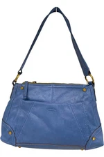 American Leather Co. Becket Triple Entry Shoulder Bag Element Blue