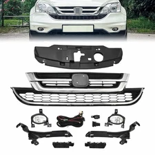 Front Grilles Headlight Bumper Brackets Fog Lights Bezel For Honda CRV 2010-2011