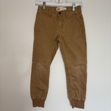 LEVI'S Chino Jogger Boys 10 Reg 25 X25 Tan Stretch Casual Play School Pockets