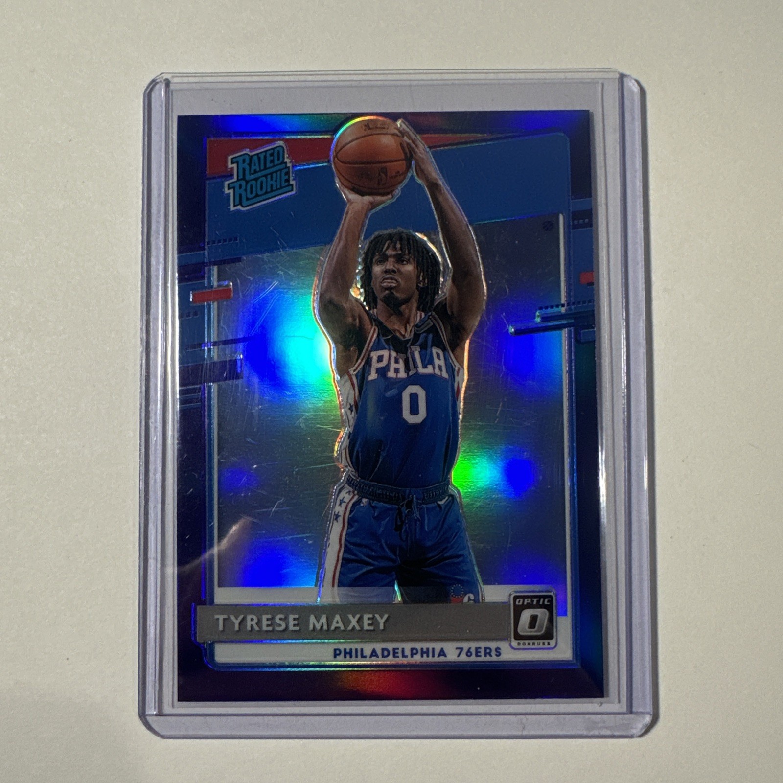 2020-21 Panini Donruss Optic Tyrese Maxey Purple Rookie RC #171 76ers