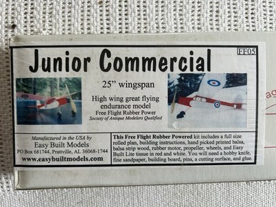 Easy Built Models FF05 Junior Commercial 25  Wingspan Flying Model Plane Kit 