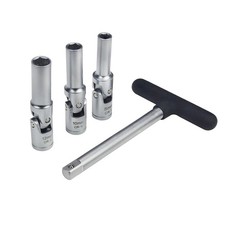 UTMALL 4 Piece Glow Plug Socket Set with 3/8" Dr T-Bar, Glow Plug Sizes (8mm,...