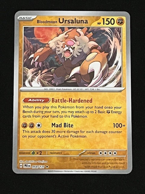 Bloodmoon Ursaluna Reverse Holo #54 Pokemon Prismatic Evolutions