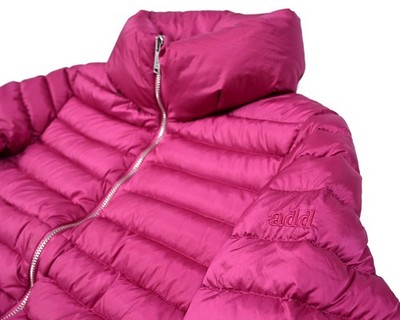 ADD Women s Light European Goose Down Jacket 800 Full Zip Puffer Magenta Size 2