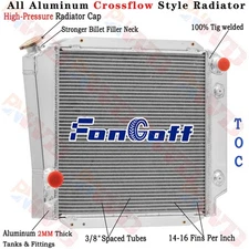 Aluminum 3 Row Radiator For 1966-1977 FORD BRONCO L6 FORD V8 CONVERSIONS