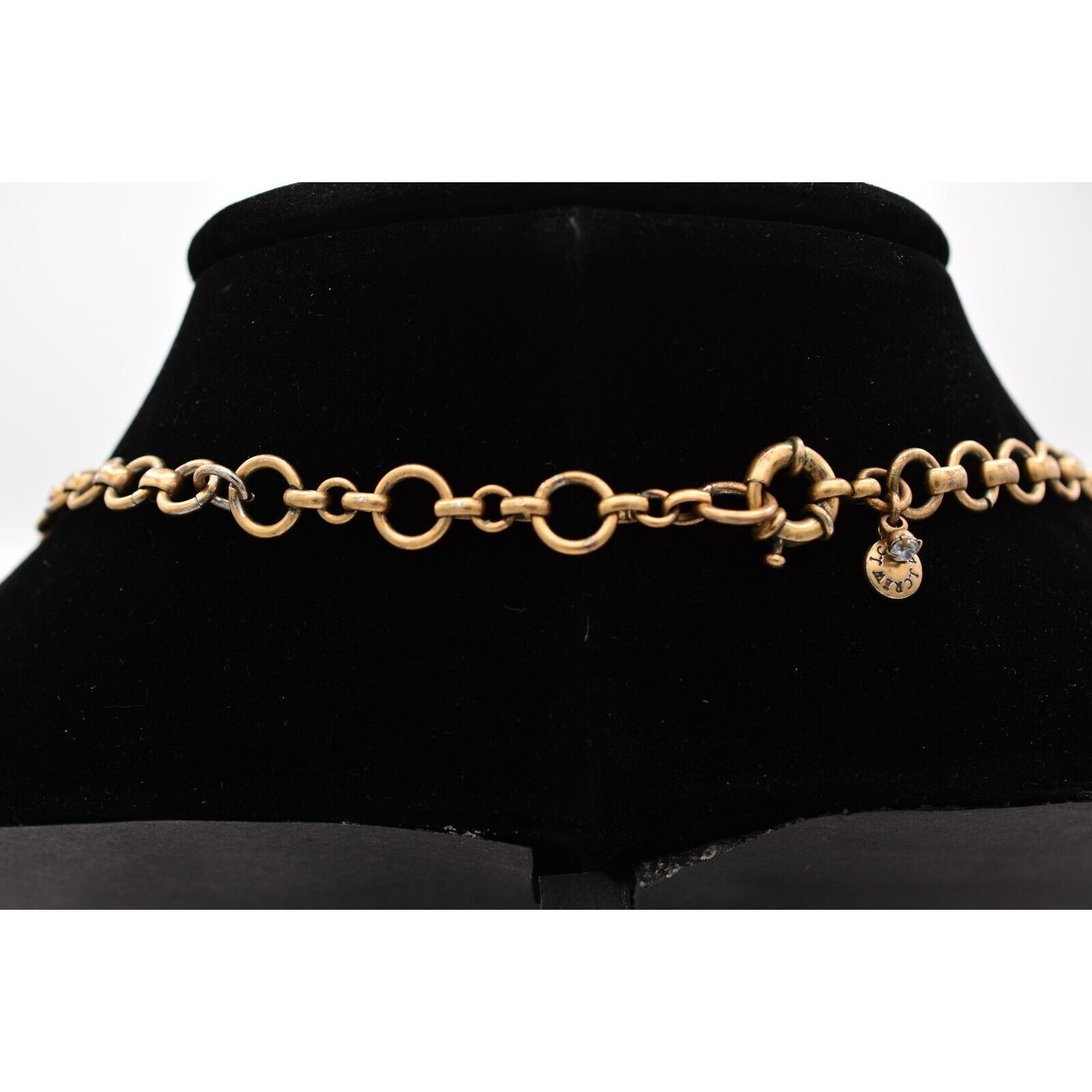 J.Crew Statement Necklace Rhinestone Crystal Anti… - image 6