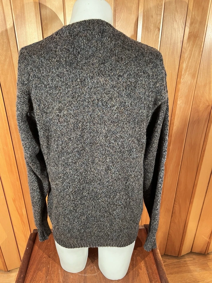 PENDLETON Shetland Virgin Wool Sweater Mens L Charcoal Gray Crewneck - Image 3 of 4