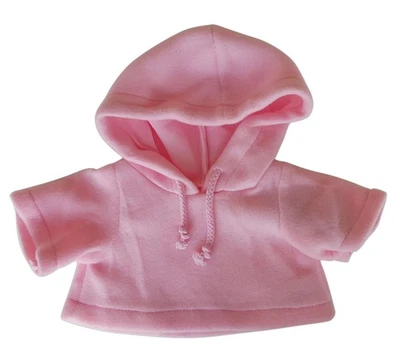STUFFEMS TOY SHOP Pink Fleece Hoodie Fits Most 14" - 18" Build-a-bear and Make Your Own Stuffed An