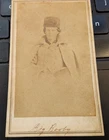 Civil War CDV 18602-Young Man in Winter Gear- The Big Booby (The Big Goof)