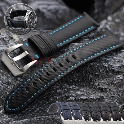 Genuine Sailcloth Watch Band 20mm 22mm 24mm 26mm Waterproof Quick Release Strap