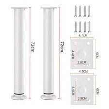Image of 2/4x Adjustable Kitchen Worktop Desk Breakfast Bar Table Leg Support 710-1100MM
