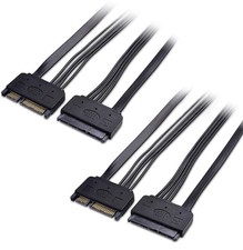 2-Pack 22-Pin Power and Data SATA Extension Cable - 20 Inches