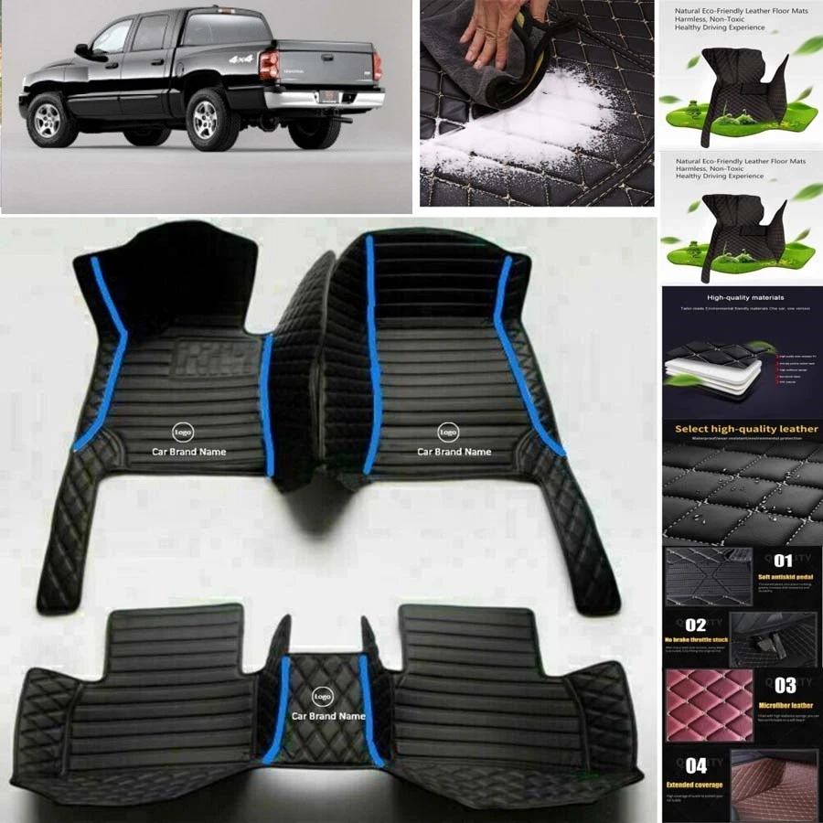 For Dodge Dakota Car Floor Mats Luxury Waterproof Liners Carpets Cargo Custom Foto 4 de 4