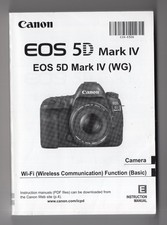 Canon EOS 5D Mark IV Genuine Camera Instruction Manual / Guide In English