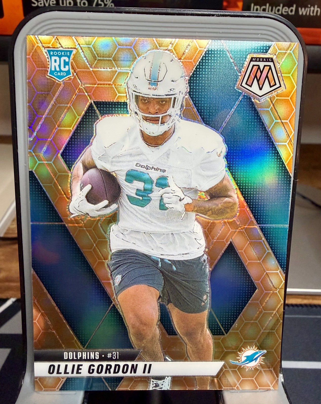 2025 Panini Mosaic #310 Ollie Gordon II RC Rookie Honeycomb SSP Case Hit