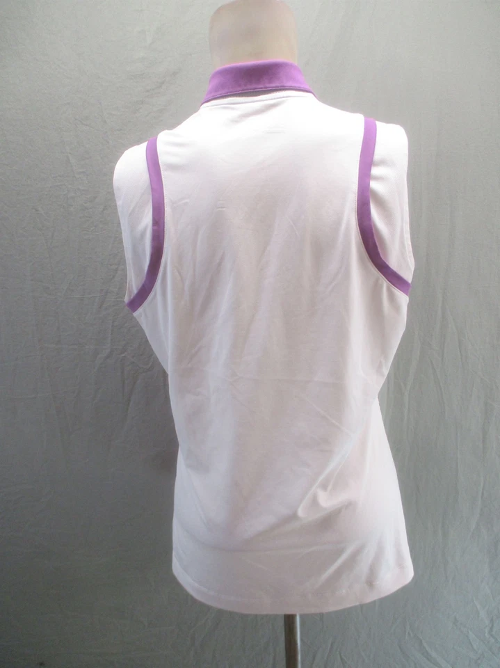 Nike Golf Talla L Mujer Multicolor Sin Mangas Cuello Cremallera Ropa Activa Polo 448 Foto 4 de 4
