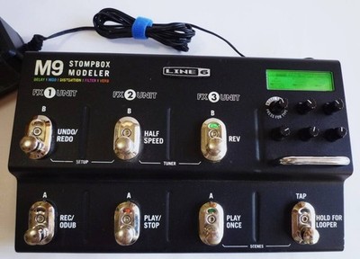 LINE6 M9 Stompbox Modeler Multi-Effects Pedal With Patch Cable Tested Used