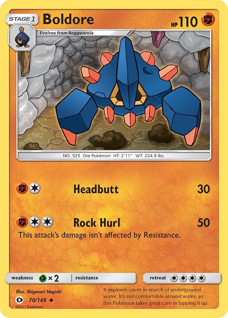 Boldore - [SM01 - 70/149] - LP - Reverse Holofoil - SM Base Set - Pokemon