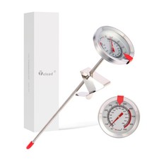 Candy Thermometer Waterproof - Oil Thermometer for Frying with Clips - 9" Sid...