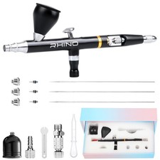 Airbrush Kit - Airbrush Gun Set Dual-Action Gravity Feed with 0.35, 0.4  0.5...