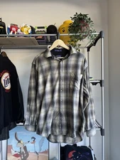 Pendleton Men's Wool Shirt LG, Tan/Black, Forest Green  Flannel, Button-Up