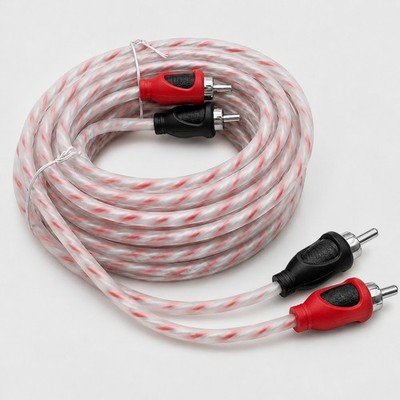 Blurred Vision Audio BVRCA2CH   17ft Premium Ofc 2-Channel RCA Cable (Red)