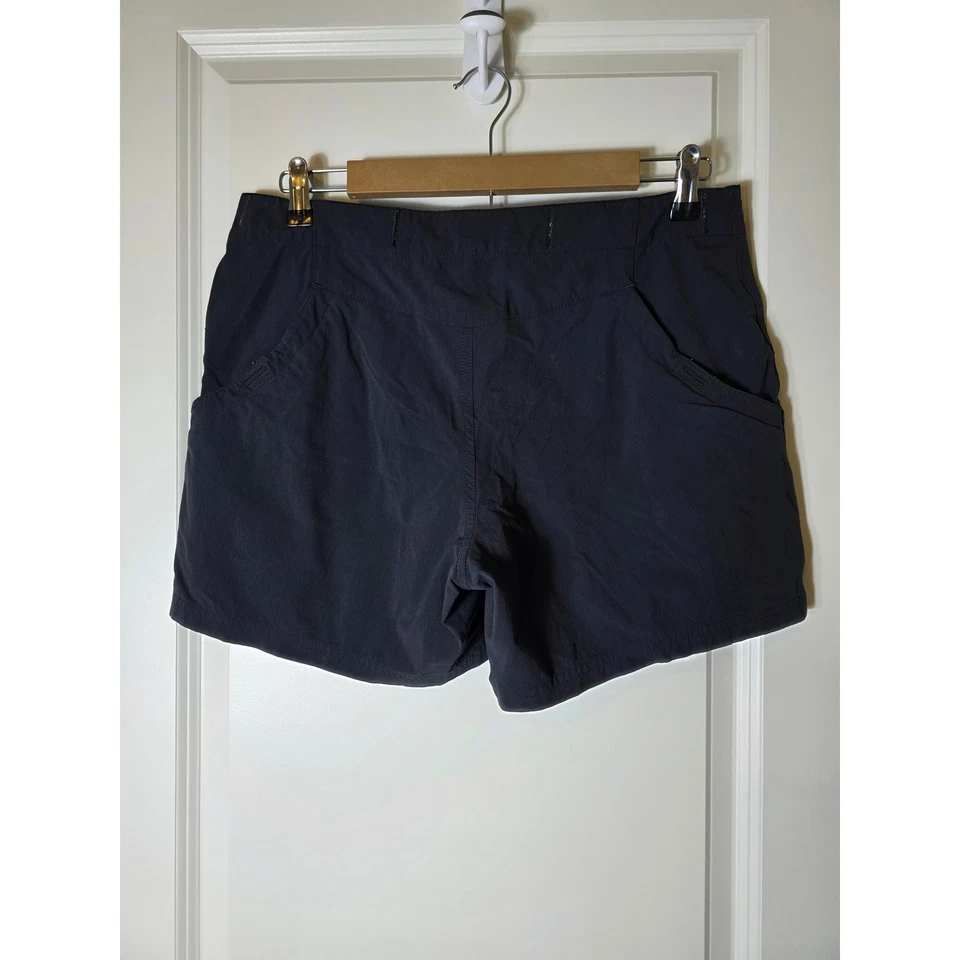 EASTERN MOUNTAIN SPORTS Black Active Nylon Hiking Casual Shorts SZ 8 - Image 2 of 4