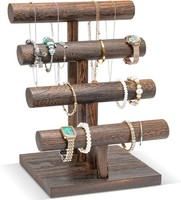 Armbandhalter Holz T-Form 4 Etagen Vintage Schmuckdisplay FüR ArmbäNder Uhren